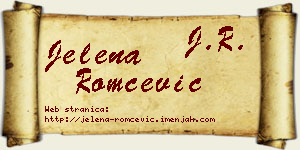 Jelena Romčević vizit kartica